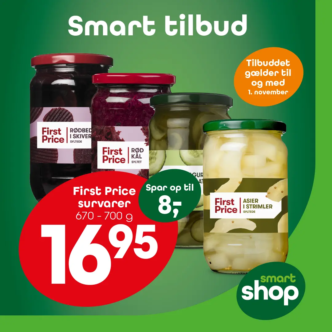 First Price survarer 670–700 g — 16,95