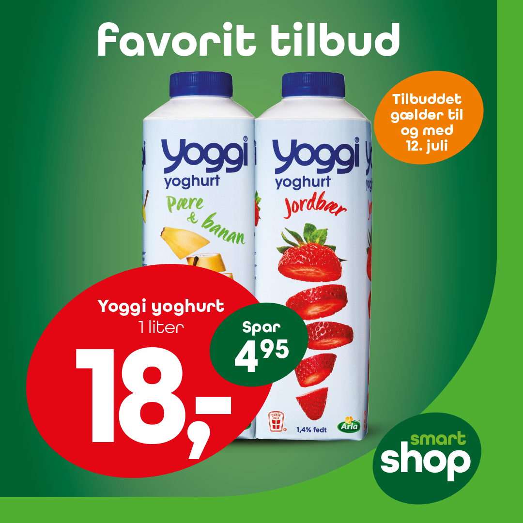 Yoggi yoghurt 1 liter — 18,-