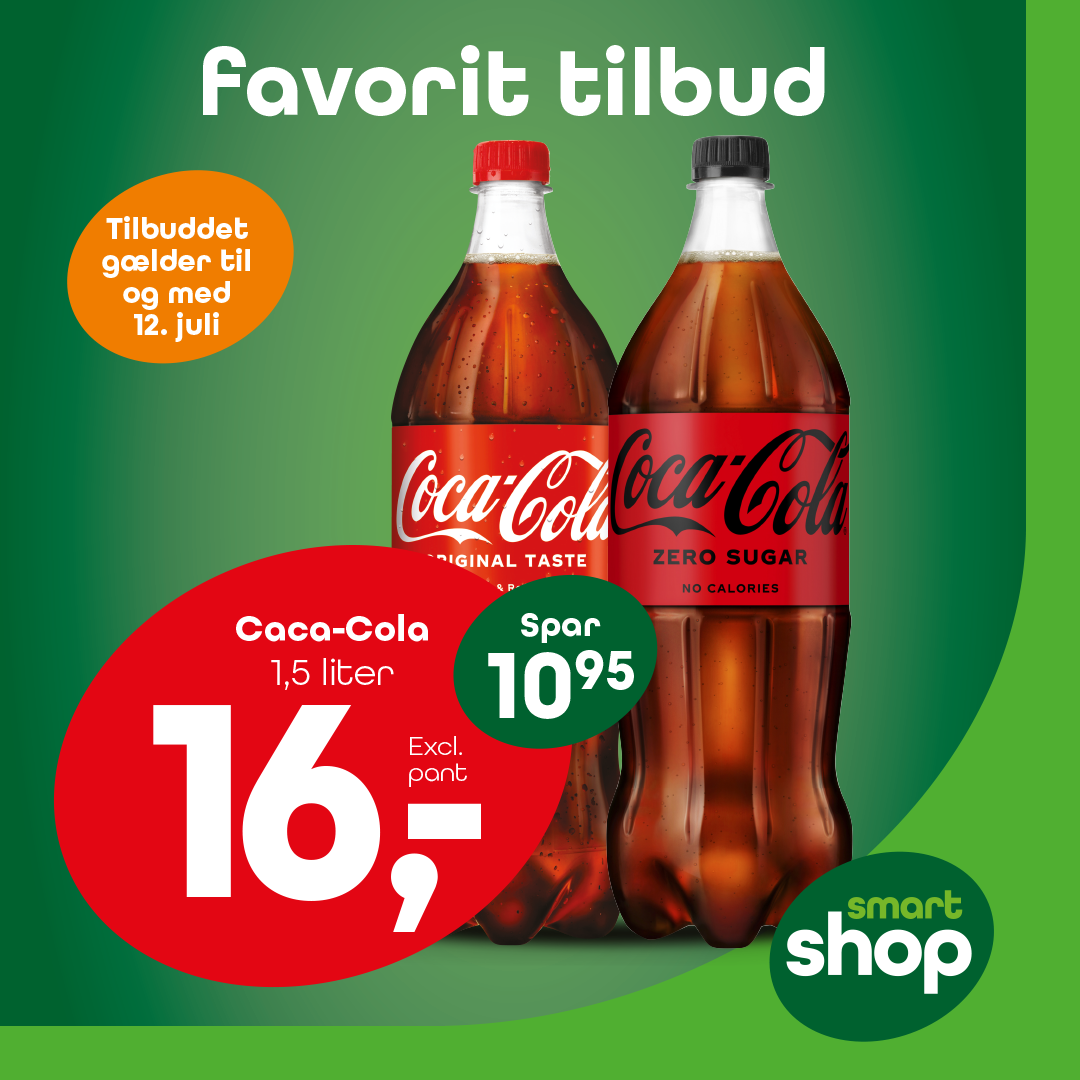 Coca-Cola 1,5 liter — 16,-